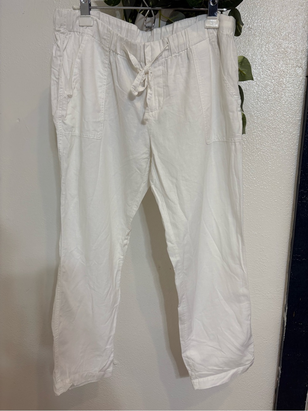 Columbia Linen Blend Capri Pants Size Large White